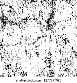 Vector grunge overlay texture. Black and white background. Abstract monochrome image includes a faded effect in dark tones