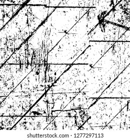 Vector grunge overlay texture. Black and white background. Abstract monochrome image includes a faded effect in dark tones