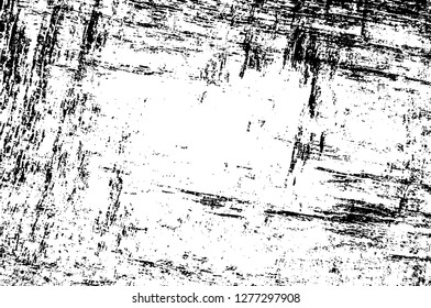 Vector grunge overlay texture. Black and white background. Abstract monochrome image includes a faded effect in dark tones