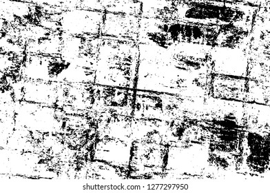 Vector grunge overlay texture. Black and white background. Abstract monochrome image includes a faded effect in dark tones