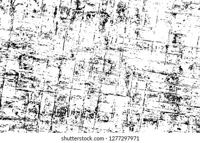 Vector grunge overlay texture. Black and white background. Abstract monochrome image includes a faded effect in dark tones