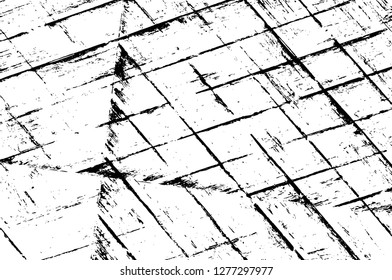 Vector grunge overlay texture. Black and white background. Abstract monochrome image includes a faded effect in dark tones