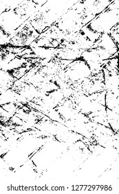 Vector grunge overlay texture. Black and white background. Abstract monochrome image includes a faded effect in dark tones