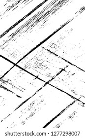 Vector grunge overlay texture. Black and white background. Abstract monochrome image includes a faded effect in dark tones