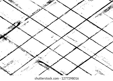 Vector grunge overlay texture. Black and white background. Abstract monochrome image includes a faded effect in dark tones