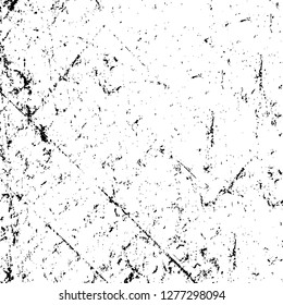 Vector grunge overlay texture. Black and white background. Abstract monochrome image includes a faded effect in dark tones