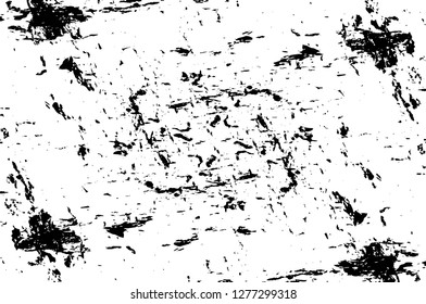 Vector grunge overlay texture. Black and white background. Abstract monochrome image includes a faded effect in dark tones