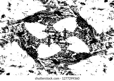Vector grunge overlay texture. Black and white background. Abstract monochrome image includes a faded effect in dark tones