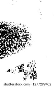 Vector grunge overlay texture. Black and white background. Abstract monochrome image includes a faded effect in dark tones