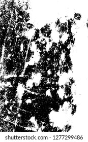 Vector grunge overlay texture. Black and white background. Abstract monochrome image includes a faded effect in dark tones