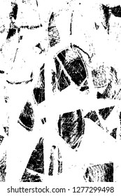 Vector grunge overlay texture. Black and white background. Abstract monochrome image includes a faded effect in dark tones