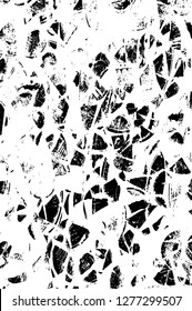 Vector grunge overlay texture. Black and white background. Abstract monochrome image includes a faded effect in dark tones