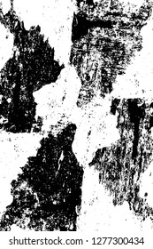 Vector grunge overlay texture. Black and white background. Abstract monochrome image includes a faded effect in dark tones