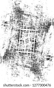 Vector grunge overlay texture. Black and white background. Abstract monochrome image includes a faded effect in dark tones