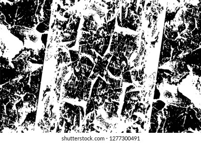 Vector grunge overlay texture. Black and white background. Abstract monochrome image includes a faded effect in dark tones