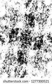 Vector grunge overlay texture. Black and white background. Abstract monochrome image includes a faded effect in dark tones