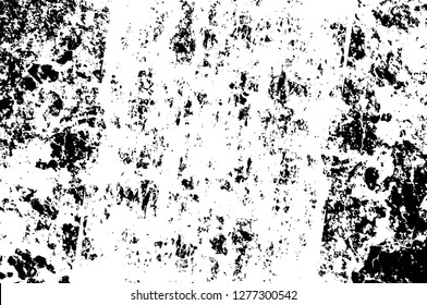 Vector grunge overlay texture. Black and white background. Abstract monochrome image includes a faded effect in dark tones