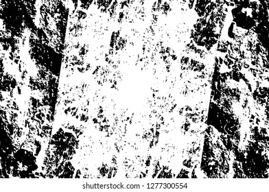Vector grunge overlay texture. Black and white background. Abstract monochrome image includes a faded effect in dark tones