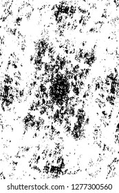 Vector grunge overlay texture. Black and white background. Abstract monochrome image includes a faded effect in dark tones