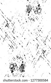 Vector grunge overlay texture. Black and white background. Abstract monochrome image includes a faded effect in dark tones