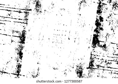 Vector grunge overlay texture. Black and white background. Abstract monochrome image includes a faded effect in dark tones
