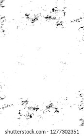 Vector grunge overlay texture. Black and white background. Abstract monochrome image includes a faded effect in dark tones