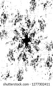 Vector grunge overlay texture. Black and white background. Abstract monochrome image includes a faded effect in dark tones