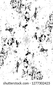 Vector grunge overlay texture. Black and white background. Abstract monochrome image includes a faded effect in dark tones