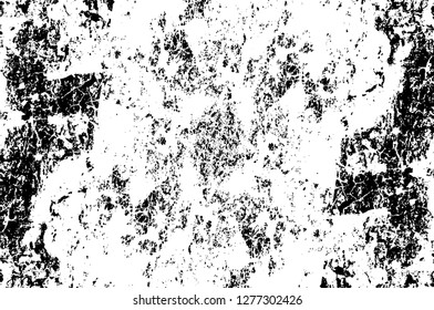 Vector grunge overlay texture. Black and white background. Abstract monochrome image includes a faded effect in dark tones