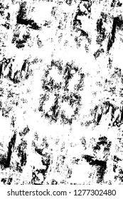 Vector grunge overlay texture. Black and white background. Abstract monochrome image includes a faded effect in dark tones