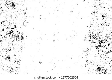Vector grunge overlay texture. Black and white background. Abstract monochrome image includes a faded effect in dark tones