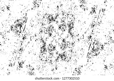 Vector grunge overlay texture. Black and white background. Abstract monochrome image includes a faded effect in dark tones