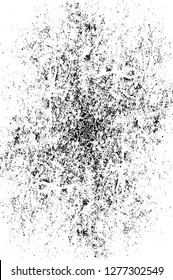 Vector grunge overlay texture. Black and white background. Abstract monochrome image includes a faded effect in dark tones