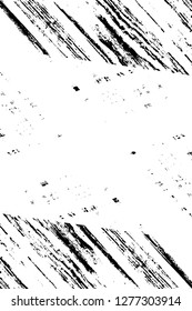 Vector grunge overlay texture. Black and white background. Abstract monochrome image includes a faded effect in dark tones