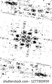 Vector grunge overlay texture. Black and white background. Abstract monochrome image includes a faded effect in dark tones