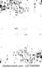 Vector grunge overlay texture. Black and white background. Abstract monochrome image includes a faded effect in dark tones