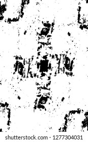Vector grunge overlay texture. Black and white background. Abstract monochrome image includes a faded effect in dark tones