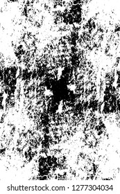 Vector grunge overlay texture. Black and white background. Abstract monochrome image includes a faded effect in dark tones