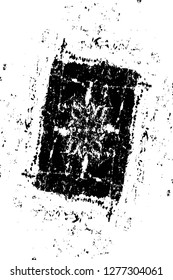 Vector grunge overlay texture. Black and white background. Abstract monochrome image includes a faded effect in dark tones