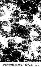 Vector grunge overlay texture. Black and white background. Abstract monochrome image includes a faded effect in dark tones