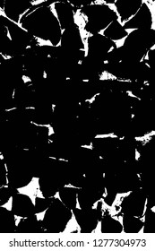Vector grunge overlay texture. Black and white background. Abstract monochrome image includes a faded effect in dark tones