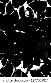 Vector grunge overlay texture. Black and white background. Abstract monochrome image includes a faded effect in dark tones
