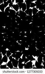 Vector grunge overlay texture. Black and white background. Abstract monochrome image includes a faded effect in dark tones