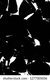 Vector grunge overlay texture. Black and white background. Abstract monochrome image includes a faded effect in dark tones