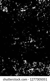 Vector grunge overlay texture. Black and white background. Abstract monochrome image includes a faded effect in dark tones