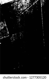 Vector grunge overlay texture. Black and white background. Abstract monochrome image includes a faded effect in dark tones