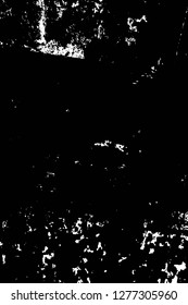 Vector grunge overlay texture. Black and white background. Abstract monochrome image includes a faded effect in dark tones