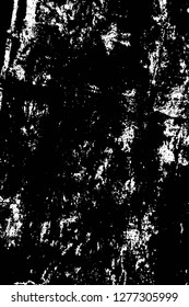 Vector grunge overlay texture. Black and white background. Abstract monochrome image includes a faded effect in dark tones