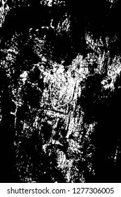 Vector grunge overlay texture. Black and white background. Abstract monochrome image includes a faded effect in dark tones