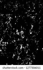 Vector grunge overlay texture. Black and white background. Abstract monochrome image includes a faded effect in dark tones